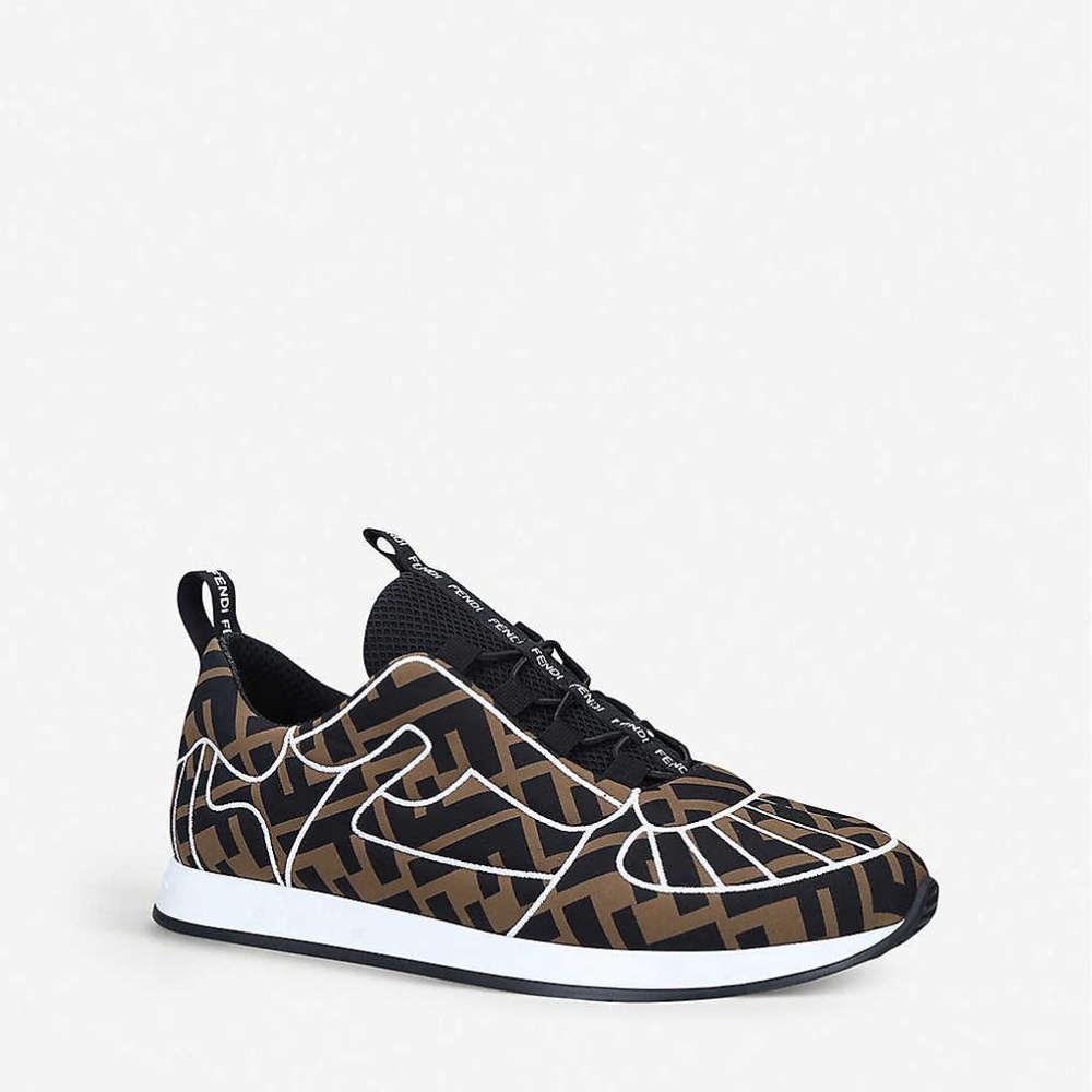 Fendi: FFreedom Logo-print neoprene trainers - Picture 1 of 4